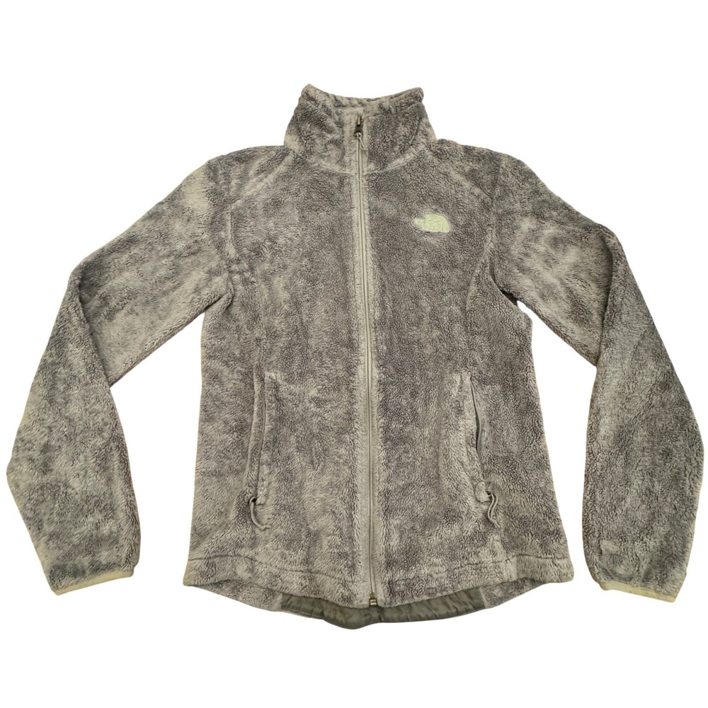 The North Face Osito Fleece‎ Jacket Womens XS Gray Fuzzy Soft Full Zip Gorpcore